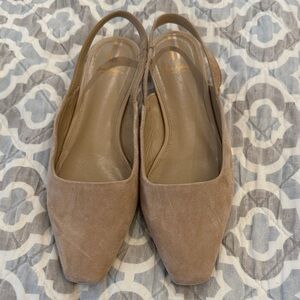 Suede Sam Edelman 8.5 m Slingback Women's Shoes flats beige tan